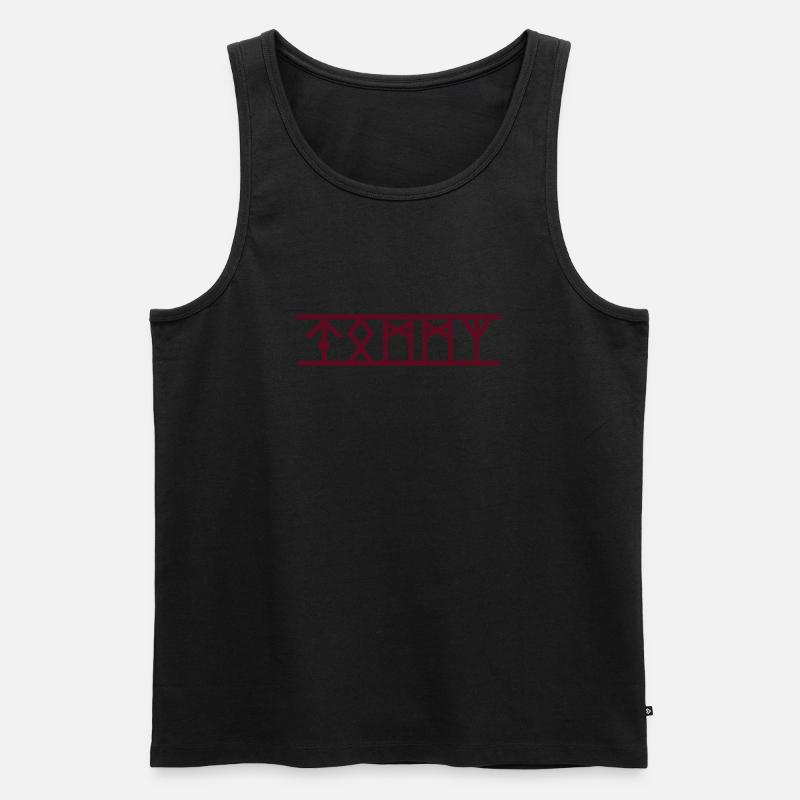 Tommy - Männer Premium Bio Tank Top - Schwarz