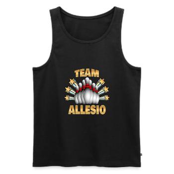 Kegeln Allesio - Männer Premium Bio Tank Top - Schwarz - Vorne - AI Model Male 178 light (178cm)