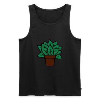 Pflanze Geschenkidee plant gift idea - Männer Premium Bio Tank Top - Schwarz - Vorne - AI Model Male 178 light (178cm)