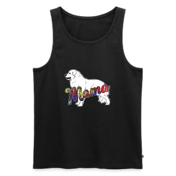 Great Pyrenees Great Pyrenees Mama - Men's Premium Organic Tank Top - black - Front - Michal (187cm)