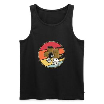 Schocken heißt das Spiel Schock Aus Würfeln - Männer Premium Bio Tank Top - Schwarz - Vorne - AI Model Male 178 light (178cm)