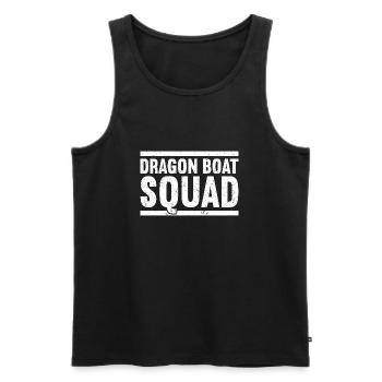 Drachenboot - Männer Premium Bio Tank Top - Schwarz - Vorne - Michal (187cm)