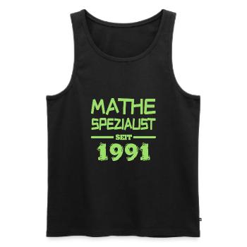 91er - Männer Premium Bio Tank Top - Schwarz - Vorne - AI Model Male 178 light (178cm)