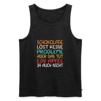 Schokolade Spruch Fun Kinderschrift - Männer Premium Bio Tank Top - Schwarz - Vorne - AI Model Male 178 light (178cm)