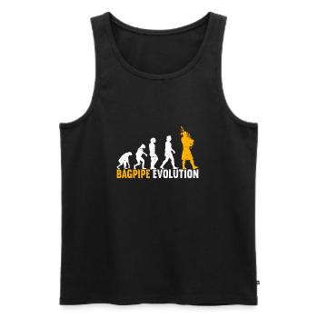 Bagpipe Bagpipes Bagpiper Scotland - Men's Premium Organic Tank Top - black - Front - Michal (187cm)