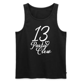 13 Party Crew 13th Birthday Party 13 Years Old - Men's Premium Organic Tank Top - black - Front - Michal (187cm)