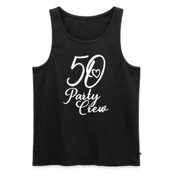 50 Party Crew 50th Birthday Party 50 Years Old - Men's Premium Organic Tank Top - black - Front - Michal (187cm)