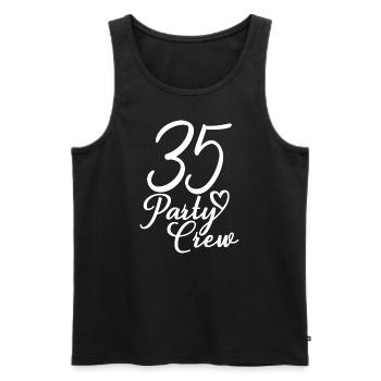 35 Party Crew 35. Geburtstag 35 Jahre alt - Männer Premium Bio Tank Top - Schwarz - Vorne - AI Model Male 178 light (178cm)