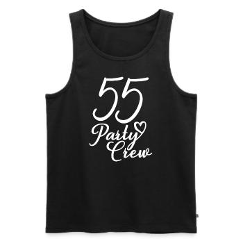 55 Party Crew 55th Birthday Party 55 Years Old - Men's Premium Organic Tank Top - black - Front - AI Model Male 178 light (178cm)
