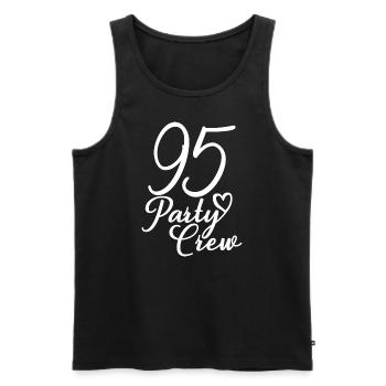 95 Party Crew 95th Birthday Party 95 Years Old - Men's Premium Organic Tank Top - black - Front - AI Model Male 178 light (178cm)