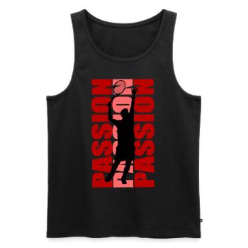 Tennis - Men's Premium Organic Tank Top - black - Front - Michal (187cm)
