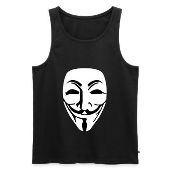 Anonymous - Männer Premium Bio Tank Top - Schwarz - Vorne - AI Model Male 178 light (178cm)