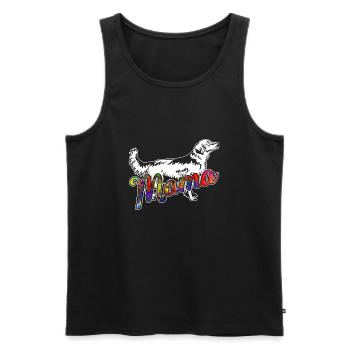 Golden Retriever Golden Retriever Mama - Men's Premium Organic Tank Top - black - Front - Michal (187cm)
