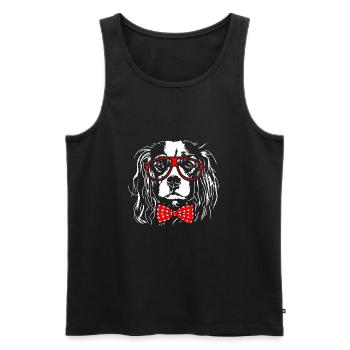 CAVALIER KING CHARLES SPANIEL Jeunes chiens de Wilsign - Débardeur bio Premium Homme - noir - Devant - Michal (187cm)