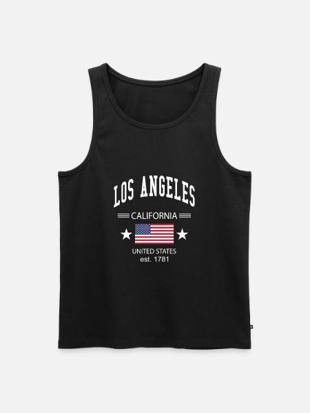 Los Angeles - Men's Premium Organic Tank Top - black