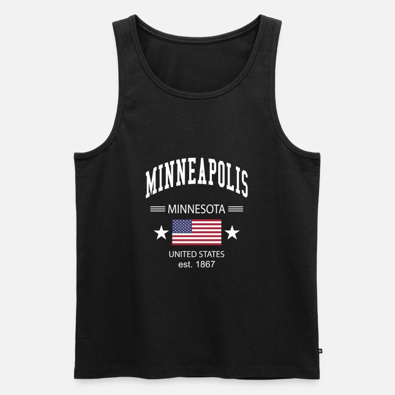Minneapolis - Männer Premium Bio Tank Top - Schwarz