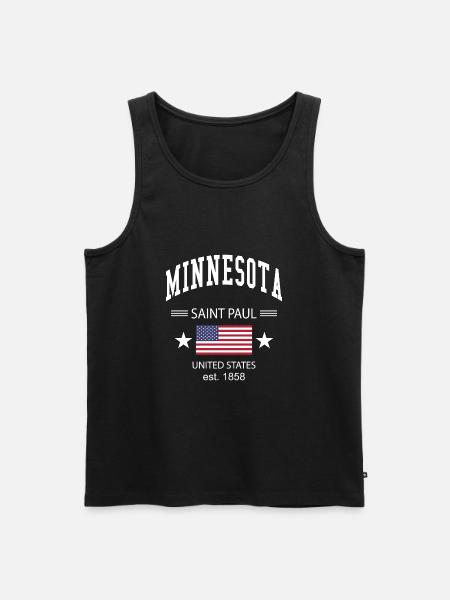 Minnesota - Männer Premium Bio Tank Top - Schwarz