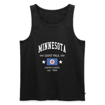 Minnesota - Men's Premium Organic Tank Top - black - Front - AI Model Male 178 light (178cm)