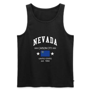 Nevada - Men's Premium Organic Tank Top - black - Front - AI Model Male 178 light (178cm)