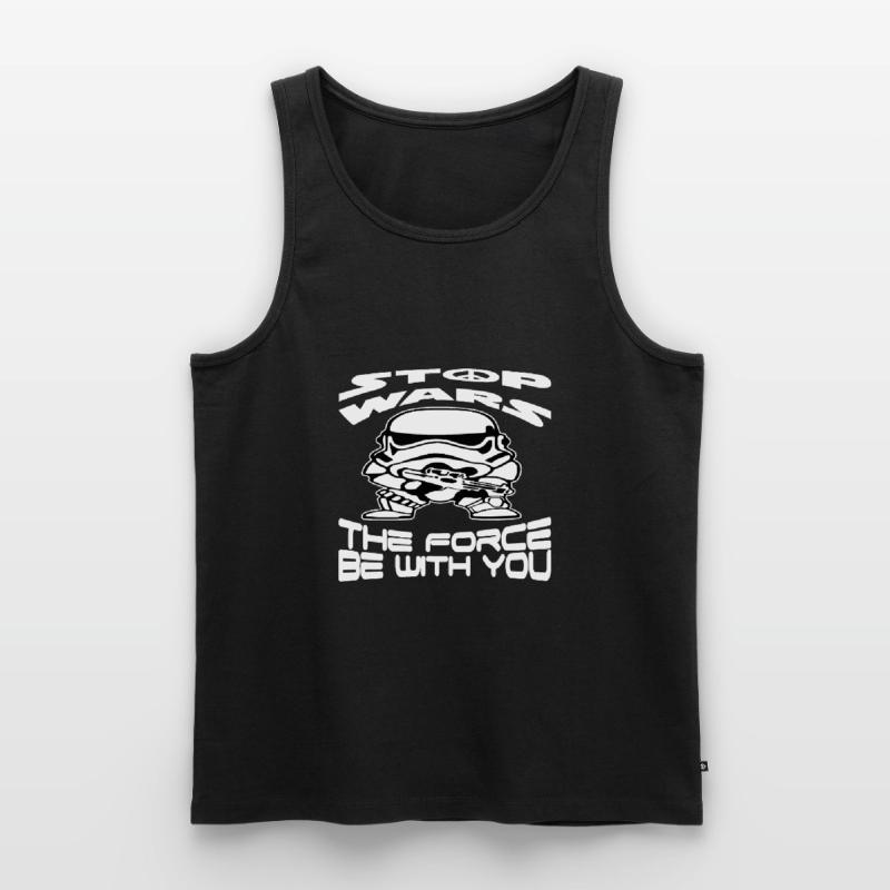 stop war world wide retro design Men's Premium Organic Tank Top