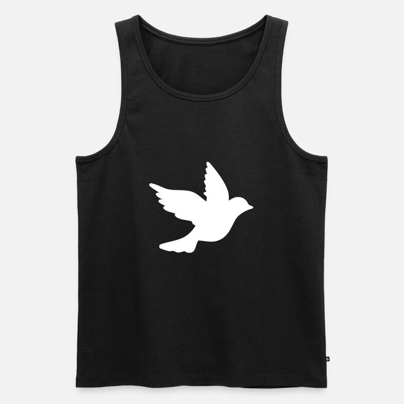 Frieden taube - Männer Premium Bio Tank Top - Schwarz