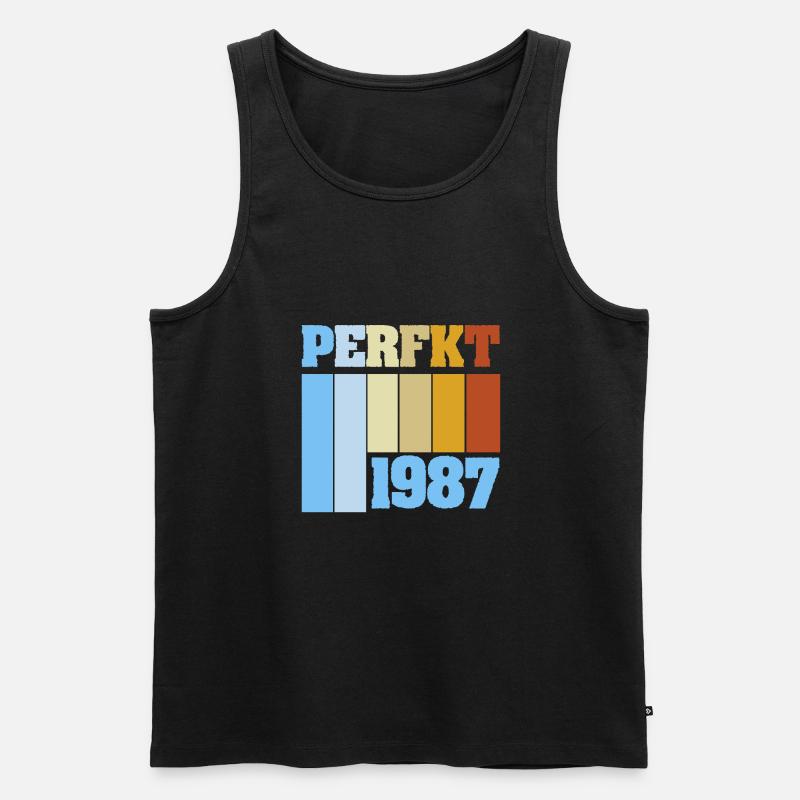 Einzigartig 1987 - Männer Premium Bio Tank Top - Schwarz