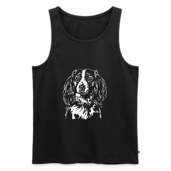 KOOIKERHONDJE Kooiker Dogs Chien Hound Wilsigns - Débardeur bio Premium Homme - noir - Devant - AI Model Male 178 light (178cm)