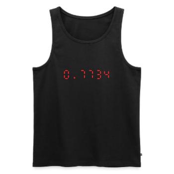 LED Calculator Hello | 0.7734 - Men's Premium Organic Tank Top - black - Front - AI Model Male 178 light (178cm)