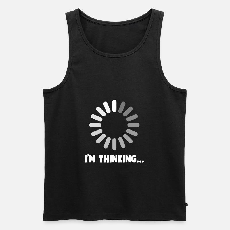 I'M THINKING Please Wait Loading - Men's Premium Organic Tank Top - black