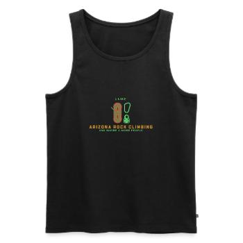 I Like Arizona Rock Climbing And Maybe 3 More... - Men's Premium Organic Tank Top - black - Front - Michal (187cm)