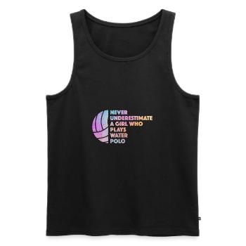 01594 water polo girl wasserball sWaswimmers swimm - Männer Premium Bio Tank Top - Schwarz - Vorne - Michal (187cm)