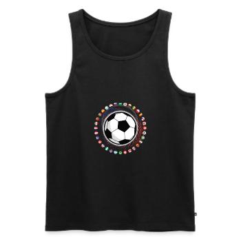 Soccer Flags of the World Football - Männer Premium Bio Tank Top - Schwarz - Vorne - Michal (187cm)
