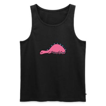 dormir dino dinosaure enfants mignon rose nouveau - Débardeur bio Premium Homme - noir - Devant - Michal (187cm)
