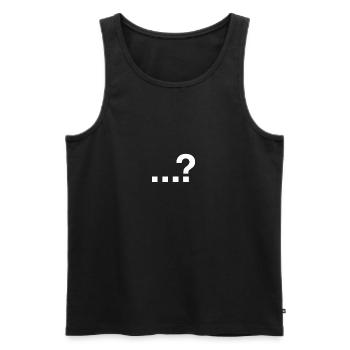 dot dot dot - question - Men's Premium Organic Tank Top - black - Front - AI Model Male 178 light (178cm)