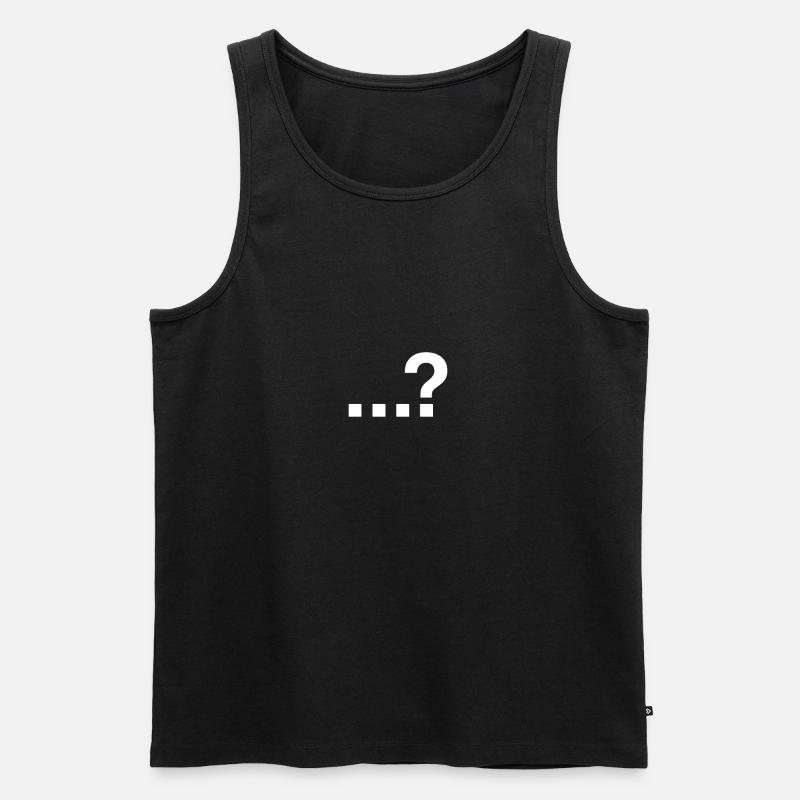dot dot dot - question - Men's Premium Organic Tank Top - black