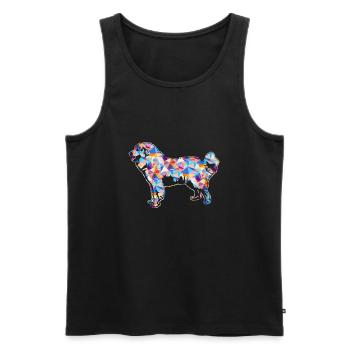 Great Pyrenees Geometric - Men's Premium Organic Tank Top - black - Front - Michal (187cm)