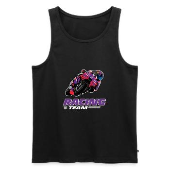 Motorcycle Racing - Superbike - Men's Premium Organic Tank Top - black - Front - AI Model Male 178 light (178cm)