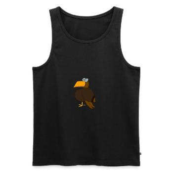 Little clumsy eagle - Men's Premium Organic Tank Top - black - Front - AI Model Male 178 light (178cm)