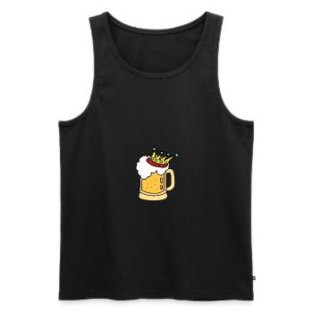 Bier Party Bierkönig - Männer Premium Bio Tank Top - Schwarz - Vorne - AI Model Male 178 light (178cm)