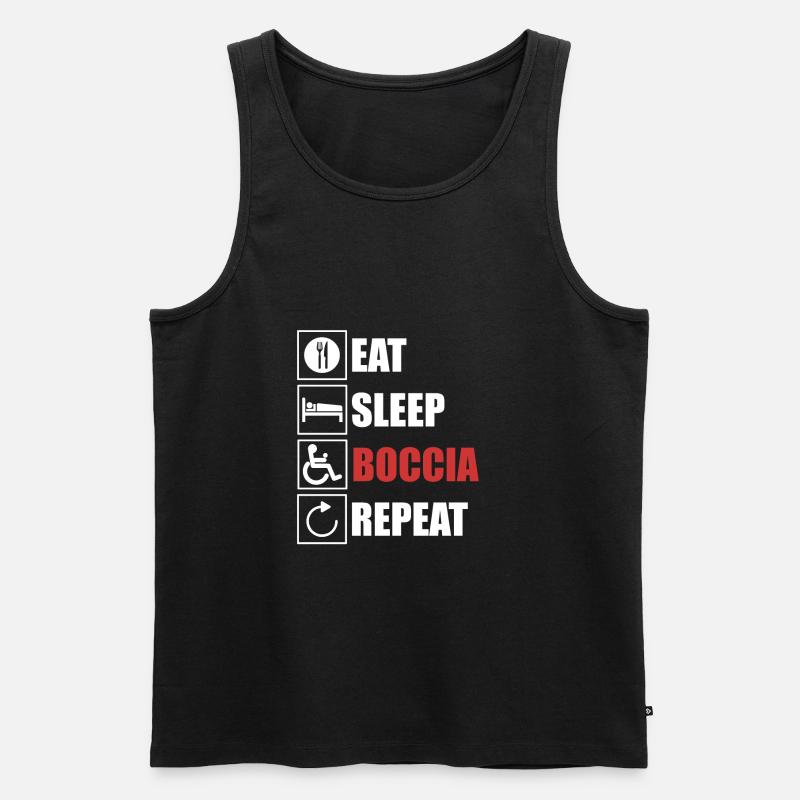 Boccia - Männer Premium Bio Tank Top - Schwarz