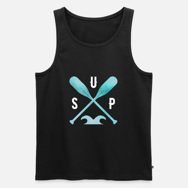 Stand Up Paddle - Männer Premium Bio Tank Top - Schwarz