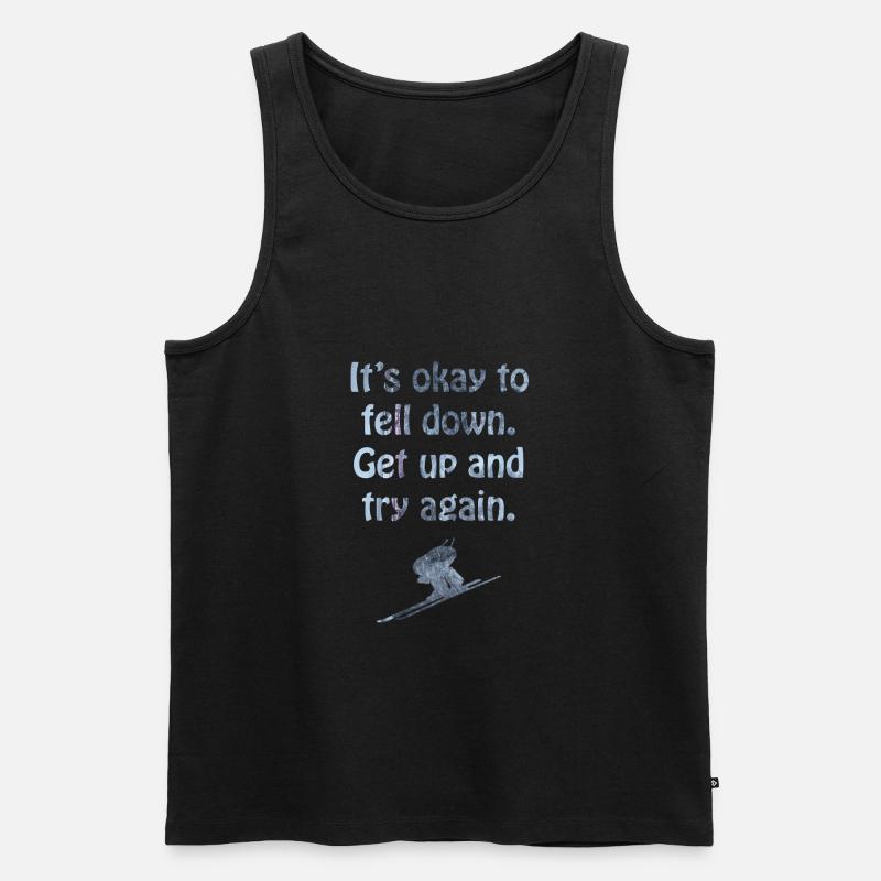 Ski - Männer Premium Bio Tank Top - Schwarz