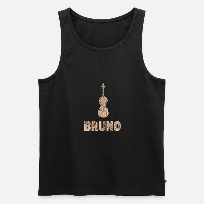 Cello Bruno - Männer Premium Bio Tank Top - Schwarz
