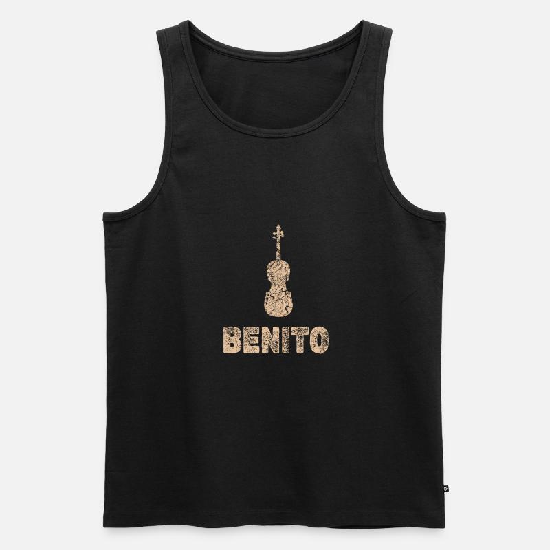 Bratsche Benito - Männer Premium Bio Tank Top - Schwarz