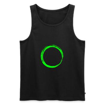 Circle Icon Design Green - Men's Premium Organic Tank Top - black - Front - AI Model Male 178 light (178cm)