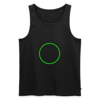Circle ring shape icon green - Men's Premium Organic Tank Top - black - Front - AI Model Male 178 light (178cm)