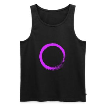 Kreis Lila Vektor - Männer Premium Bio Tank Top - Schwarz - Vorne - AI Model Male 178 light (178cm)