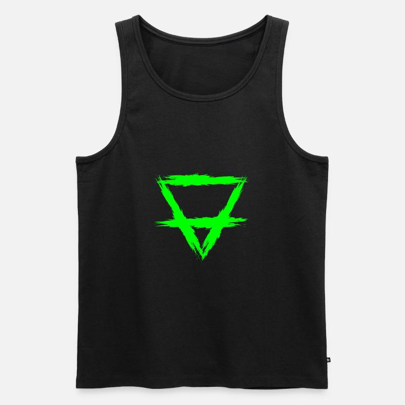 Element Symbol Erde - Männer Premium Bio Tank Top - Schwarz