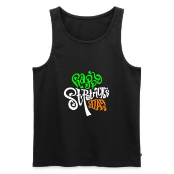 shamrock Saint Patrick unique design Saint Patrick - Men's Premium Organic Tank Top - black - Front - AI Model Male 178 light (178cm)