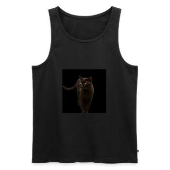 black cat kitten cat - Men's Premium Organic Tank Top - black - Front - AI Model Male 178 light (178cm)